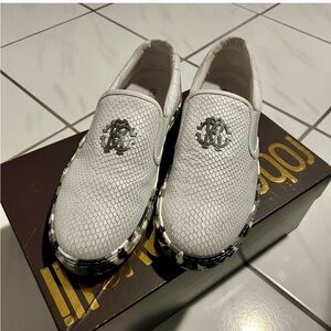 Roberto Cavalli Men’s Leather snakeskin design Slip-On